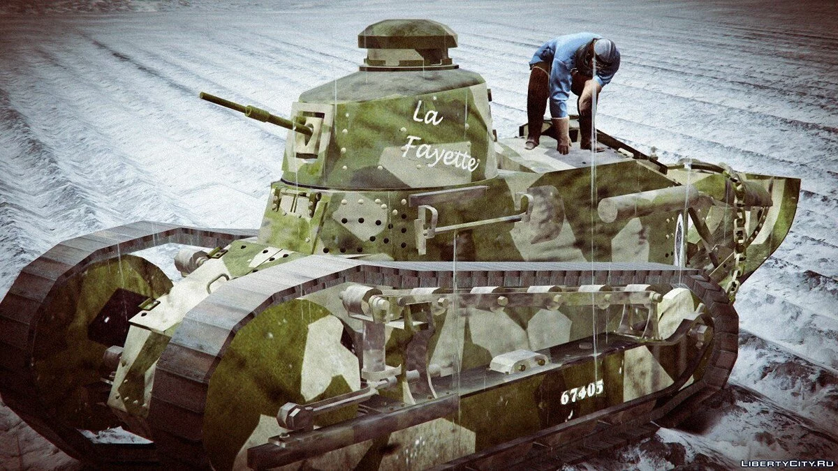FT 17 Tank Camouflage retexture Insigna + Tankist 1.0 / GTA 5