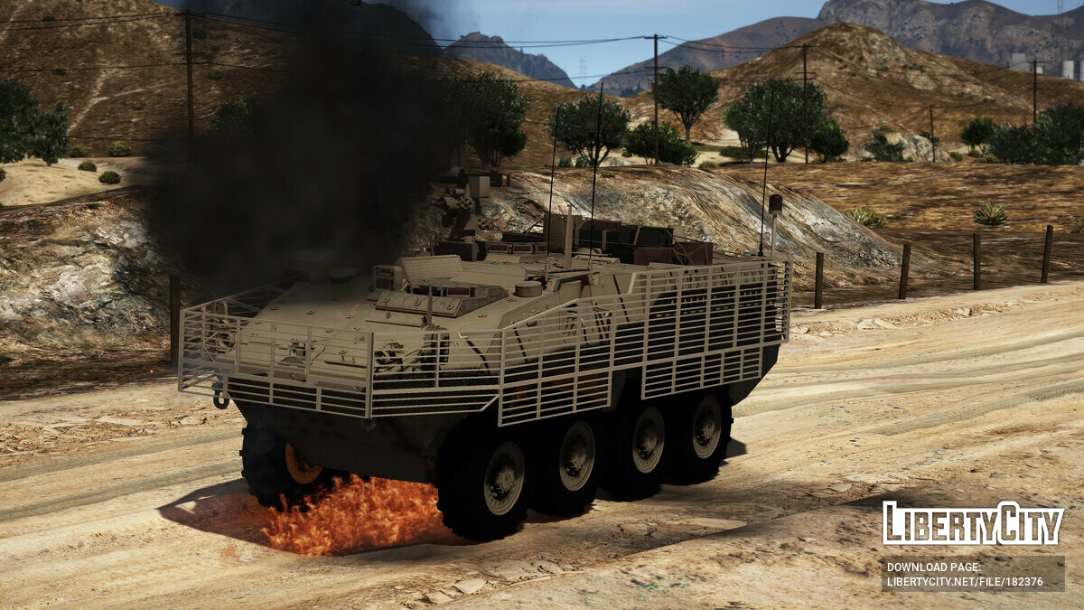 Скачать M1126 Stryker ICV [Add-On | Tuning | LODs] 1.0 для GTA 5