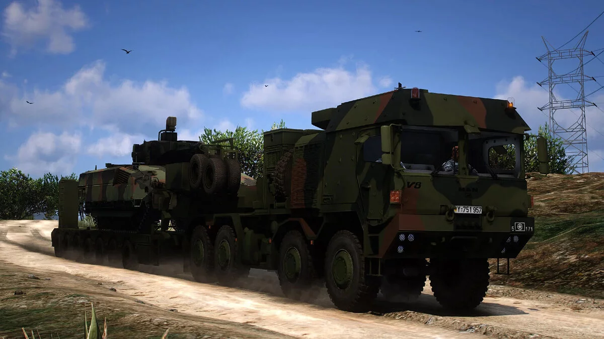 MAN HX81 SLT Mammut with trailer / GTA 5