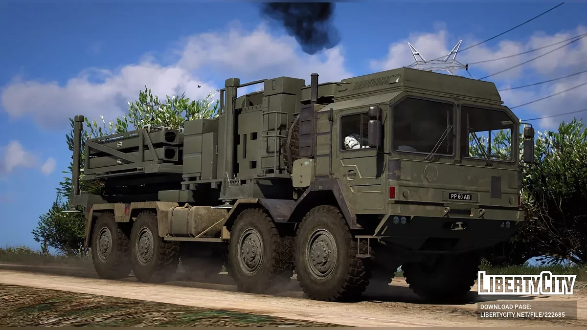 Sky Sabre Missile Launcher Truck British Army [Add-On | Animated] / GTA 5