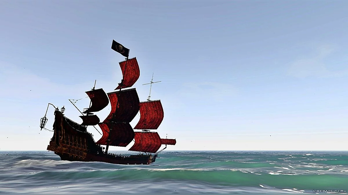 Queen Anne's Revenge - корабль из фильма «Пираты Карибского моря» / GTA 5