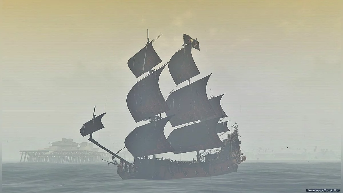 Queen Anne's Revenge - корабль из фильма «Пираты Карибского моря» / GTA 5
