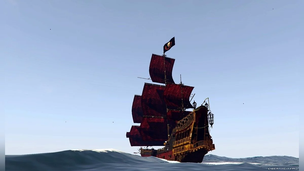 Queen Anne's Revenge - корабль из фильма «Пираты Карибского моря» / GTA 5