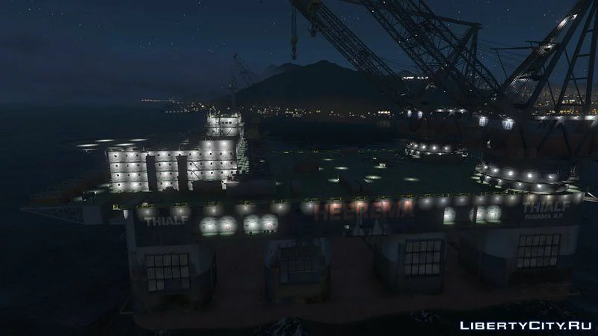Oil Rig Dual Crane-Vessel [Add-On] / GTA 5