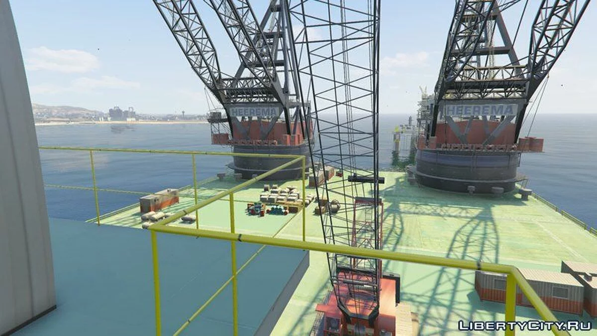 Oil Rig Dual Crane-Vessel [Add-On] / GTA 5