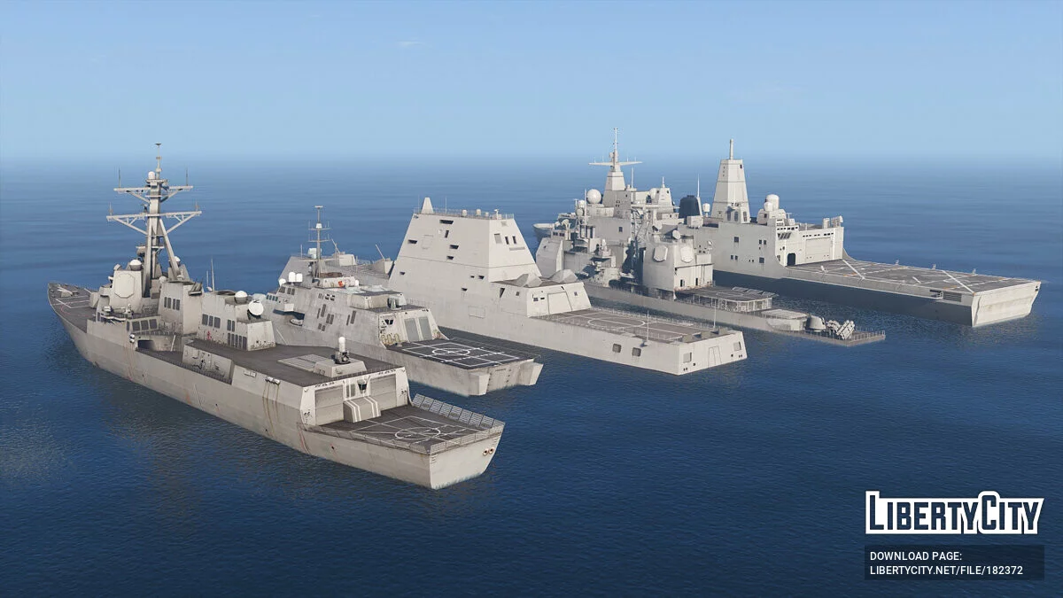 US Navy Fleet Surface Vessels [Add-On | Working weapons] 1.3 / GTA 5