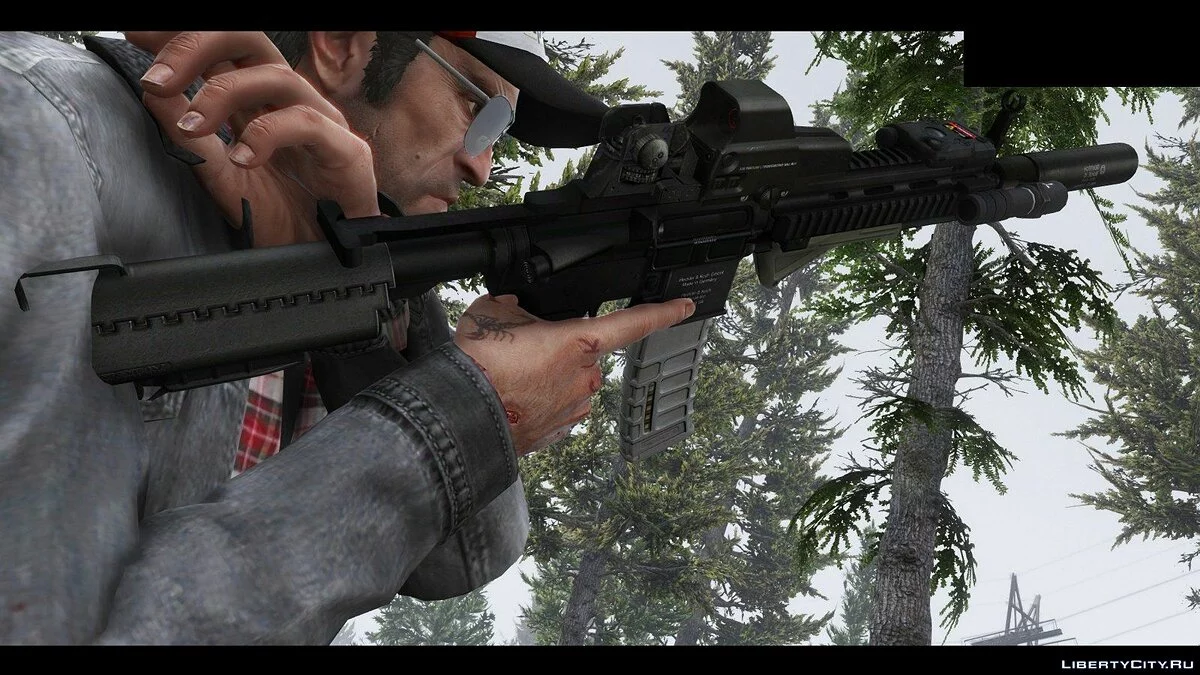 HK416 Full Attachments & Animated / GTA 5