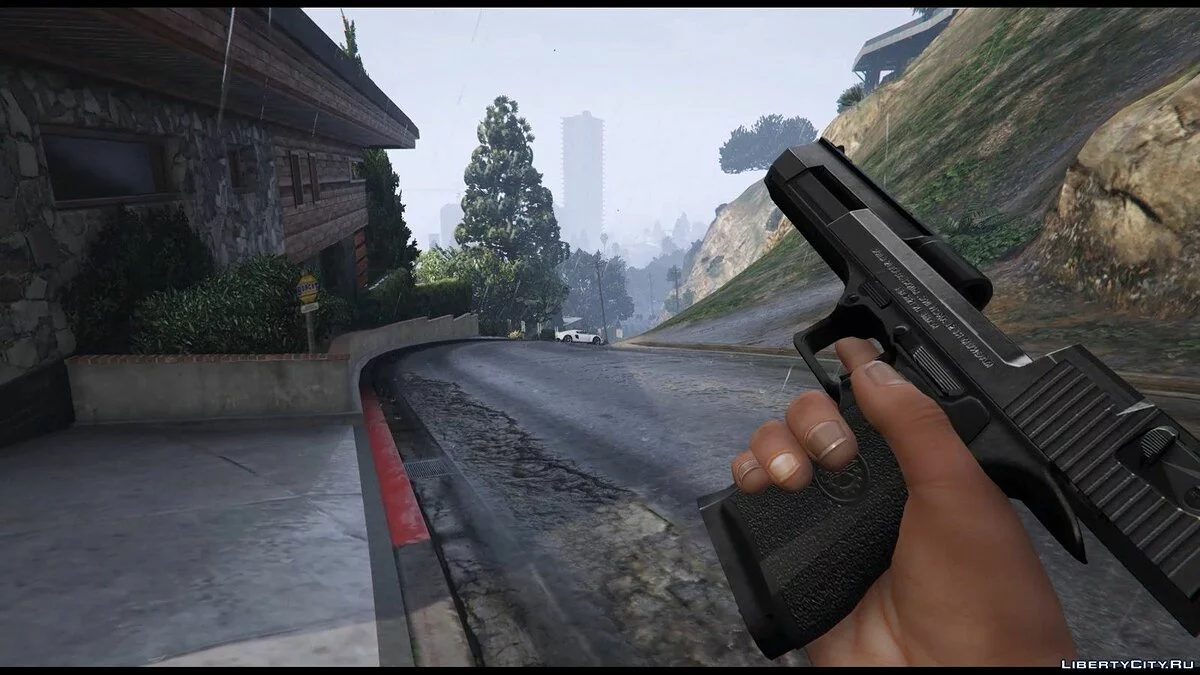 Pistol 50. Cal Desert Eagle Silver/Black (Animated) / GTA 5