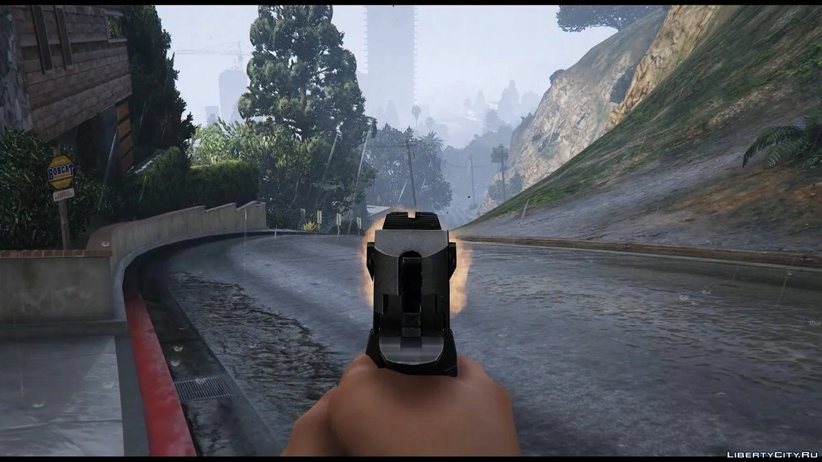 Pistol 50. Cal Desert Eagle Silver/Black (Animated) / GTA 5