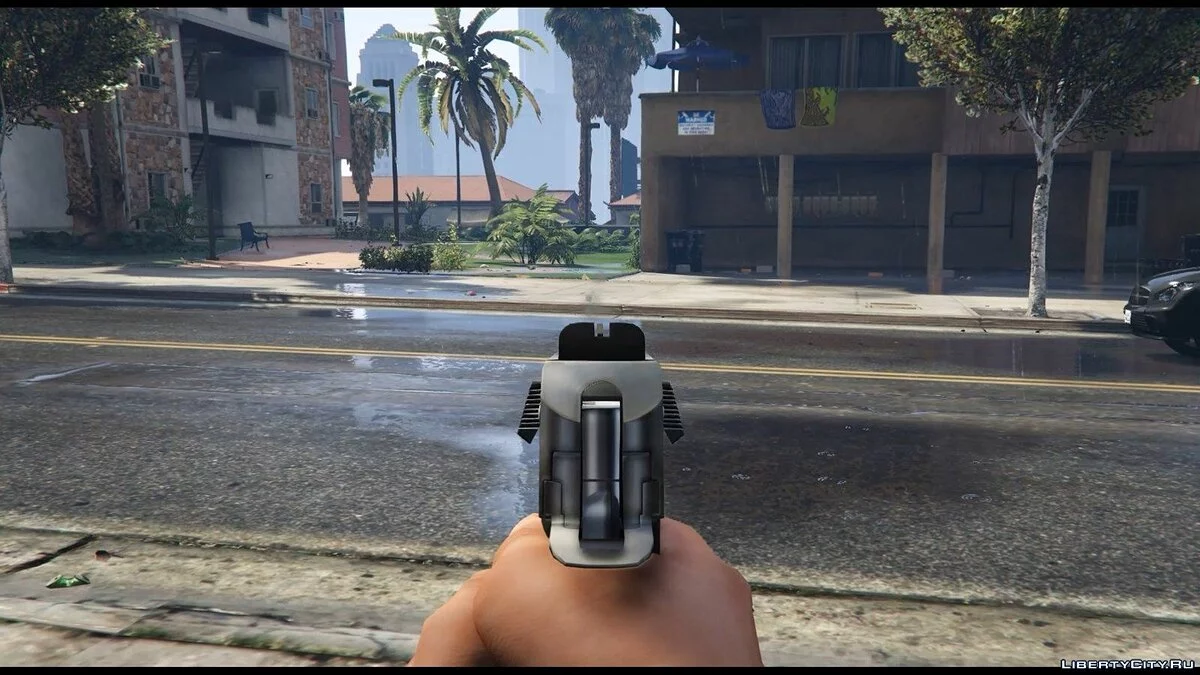 Pistol 50. Cal Desert Eagle Silver/Black (Animated) / GTA 5