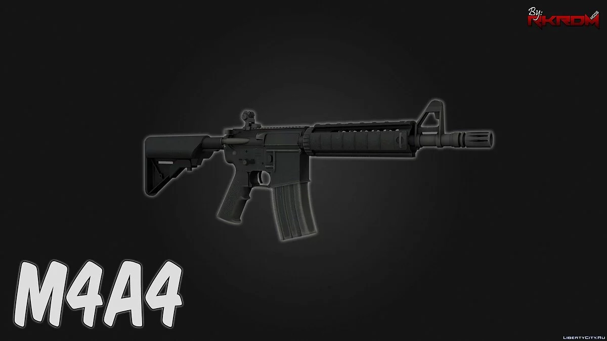M4A4 from CS:GO [Animated + 9 Textures] 1.0 / GTA 5