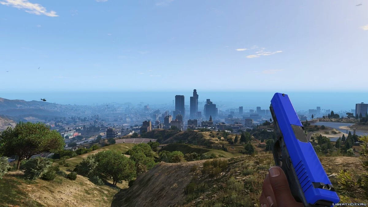 Blue Glock Slide 0.96 / GTA 5