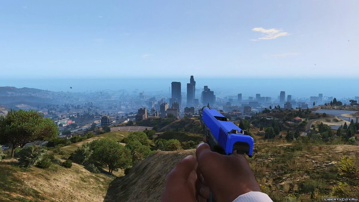 Blue Glock Slide 0.96 / GTA 5
