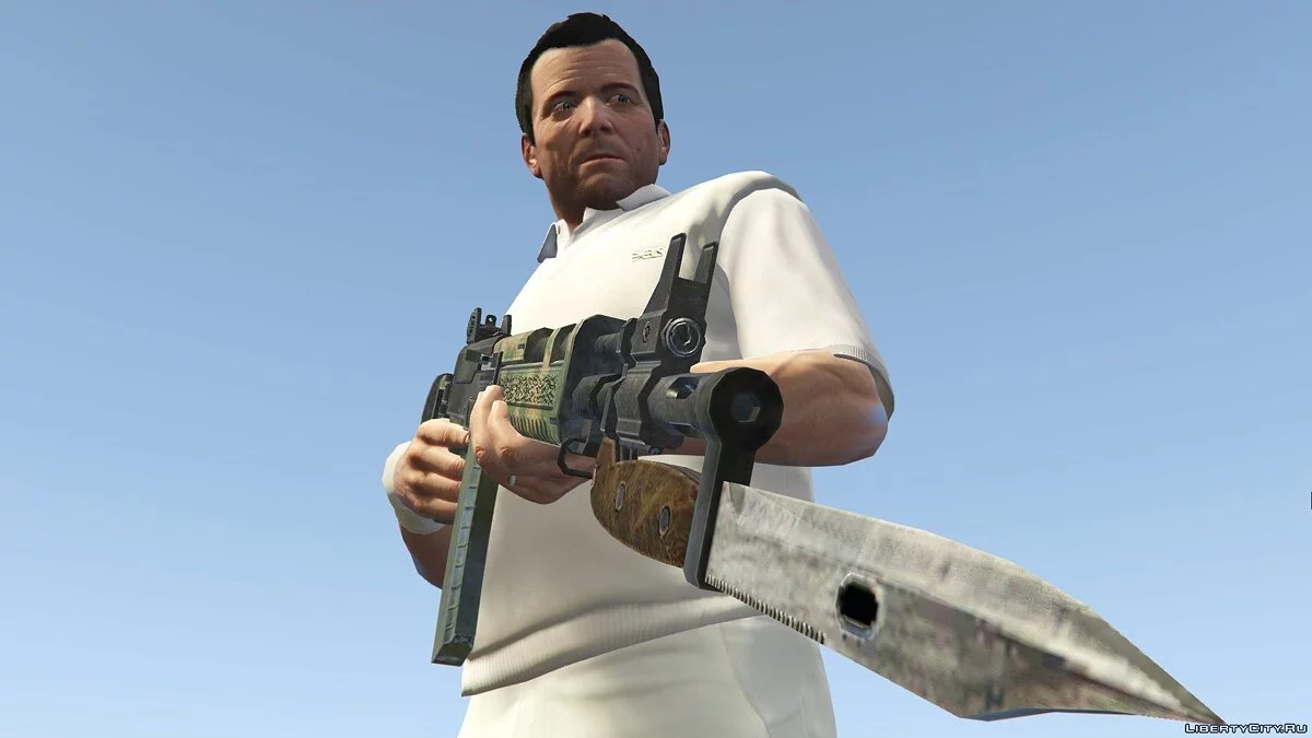 Штурмовая винтовка из RE 6 с ножом 1.0 / GTA 5