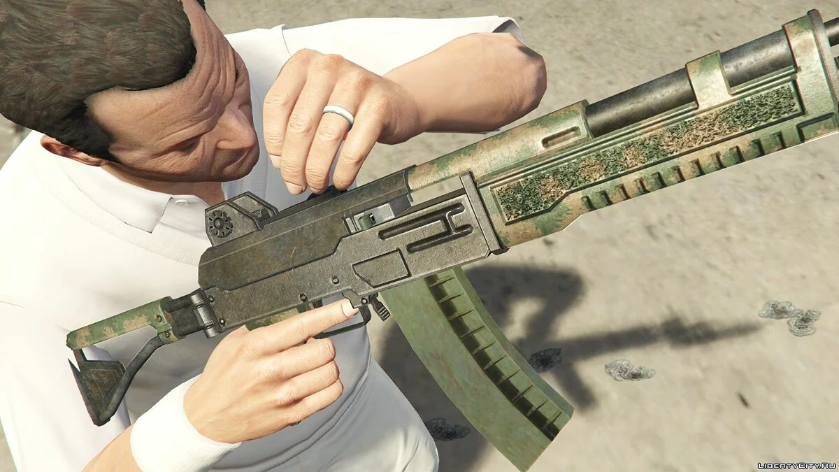 Штурмовая винтовка из RE 6 с ножом 1.0 / GTA 5