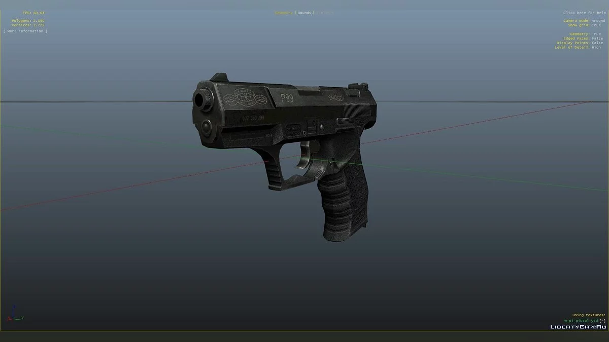 Walther P99 Фонарик = глушитель / GTA 5