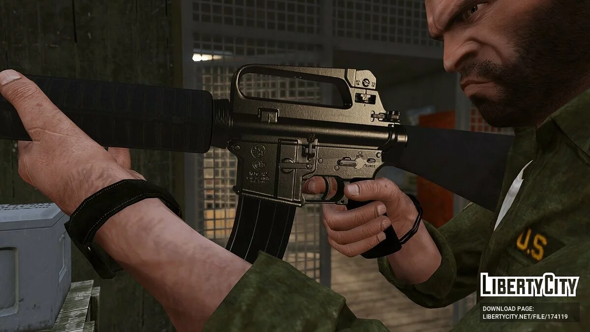 Colt M16A2 [Анимированный] 1.1 / GTA 5