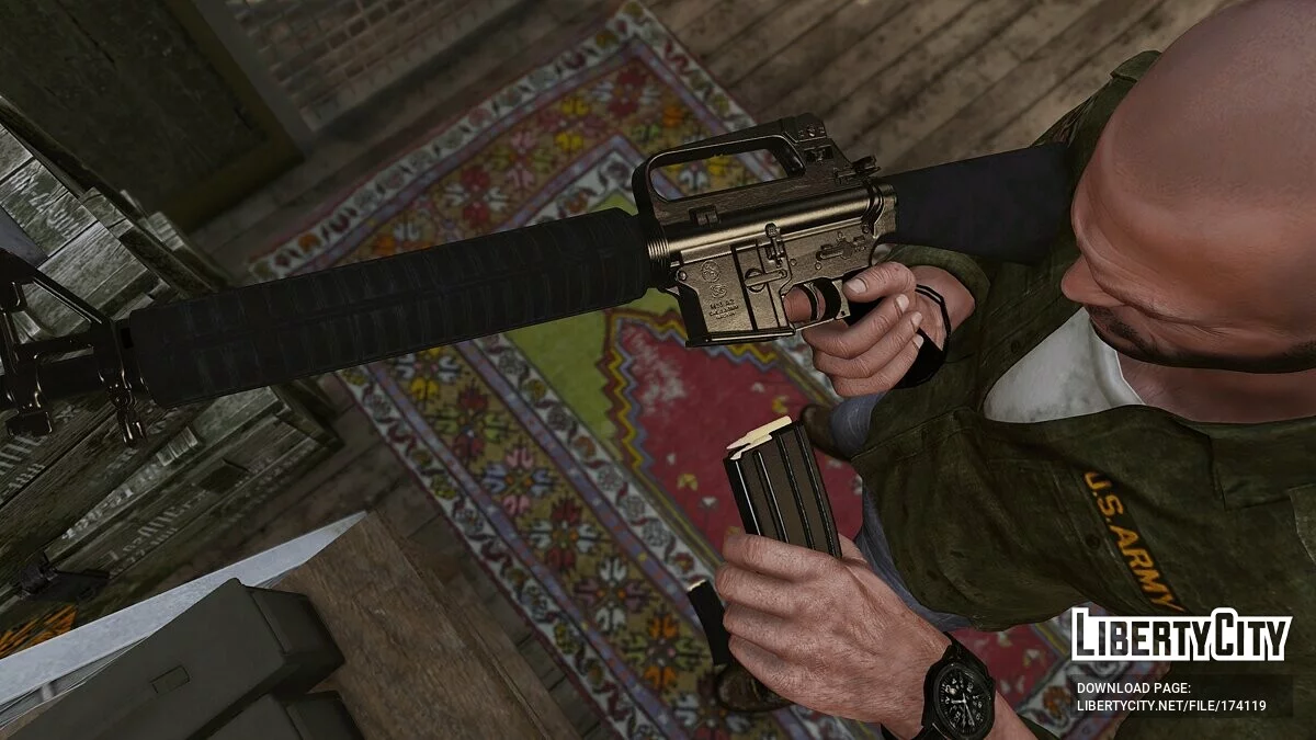 Colt M16A2 [Анимированный] 1.1 / GTA 5
