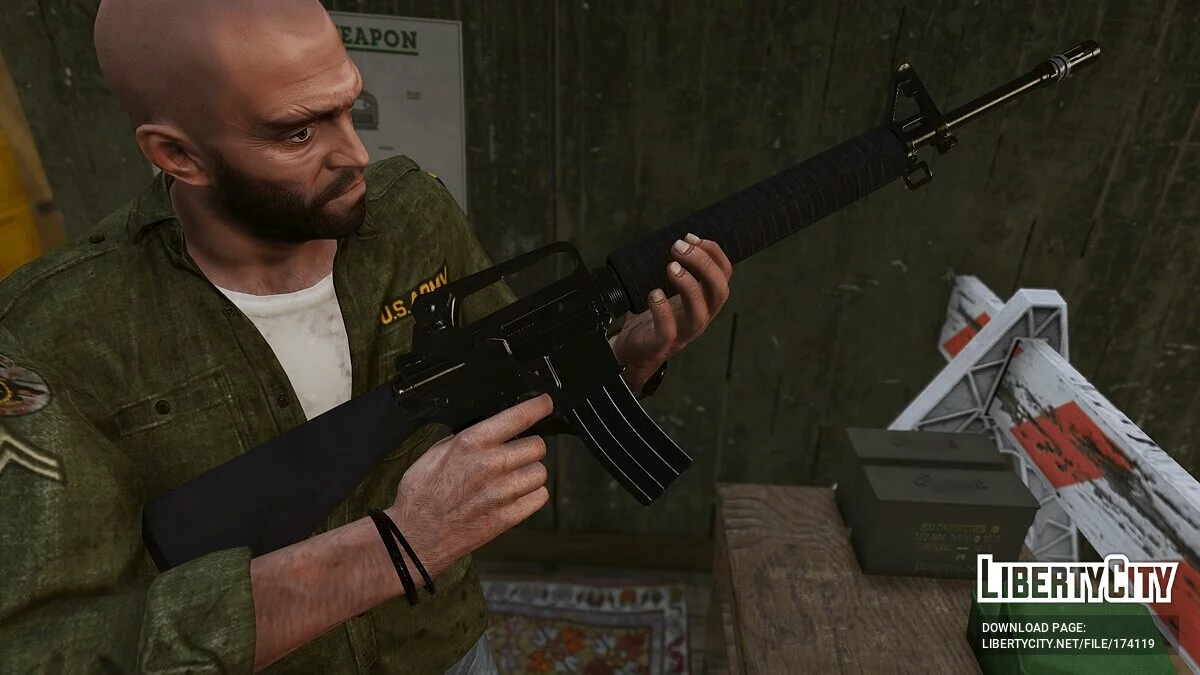 Colt M16A2 [Анимированный] 1.1 / GTA 5