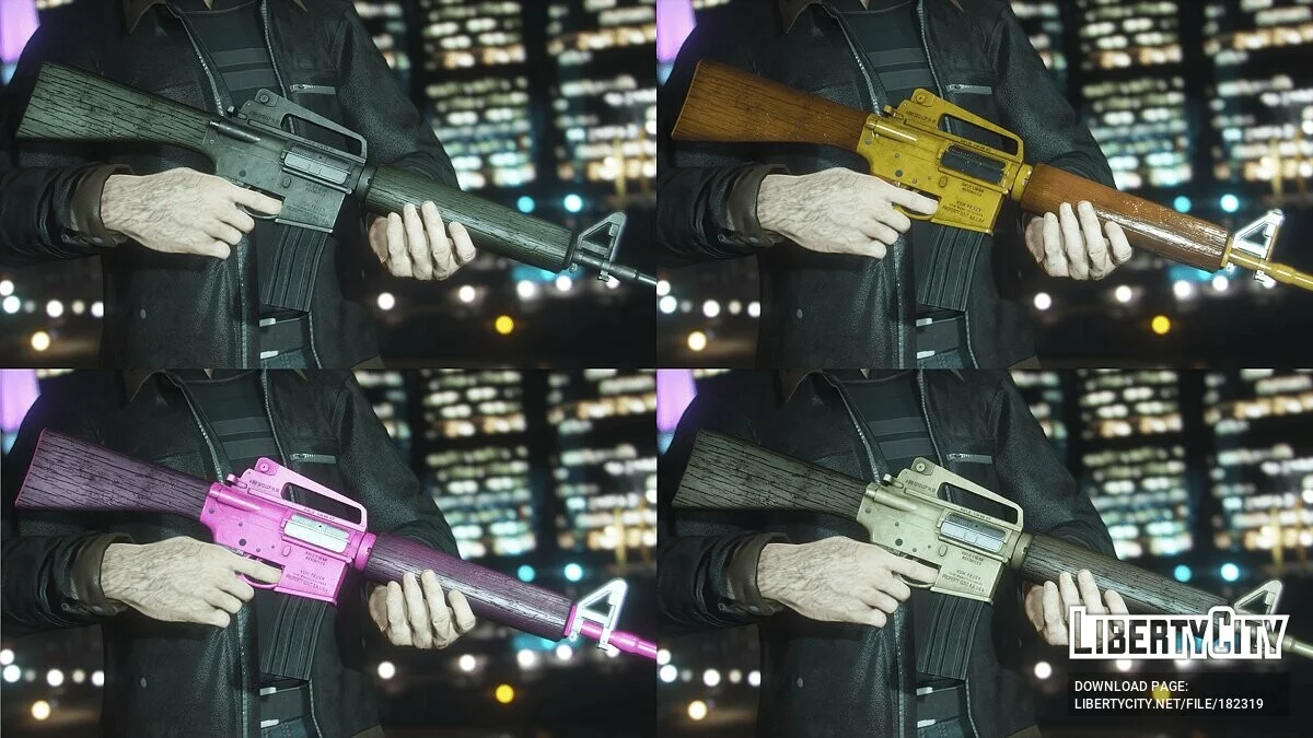 Service Carbine Wooden Skin [Replace | Tints | Lore-Friendly] 1.0 / GTA 5