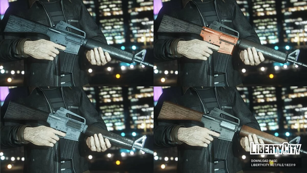 Service Carbine Wooden Skin [Replace | Tints | Lore-Friendly] 1.0 / GTA 5