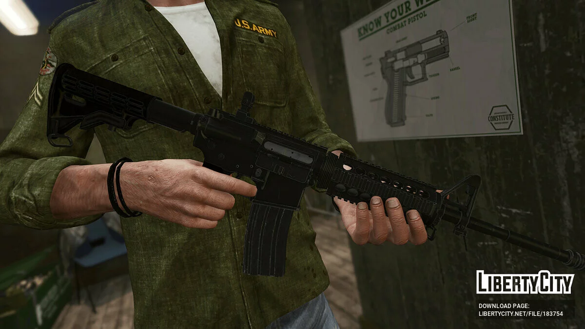 Colt M4A1 Carbine [Animated] 1.1 / GTA 5