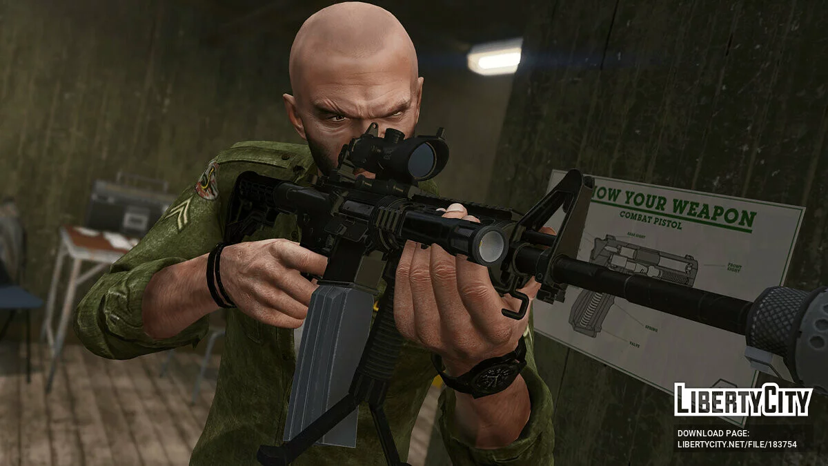 Colt M4A1 Carbine [Animated] 1.1 / GTA 5