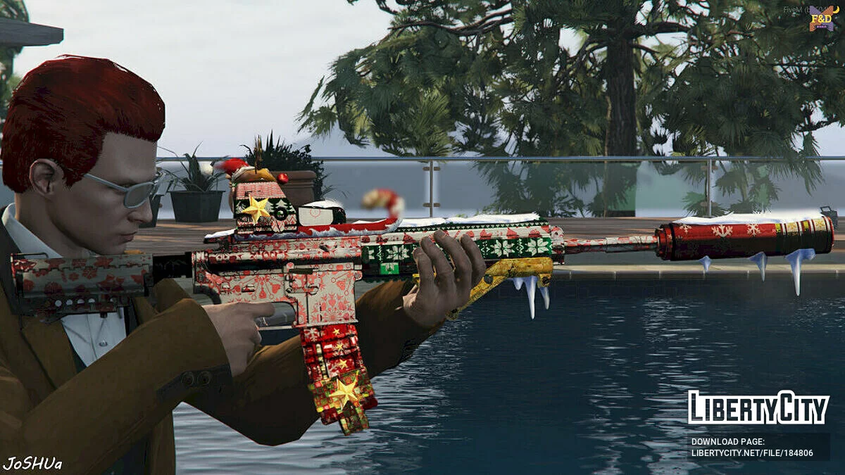 HK416 на тему Нового Года / GTA 5
