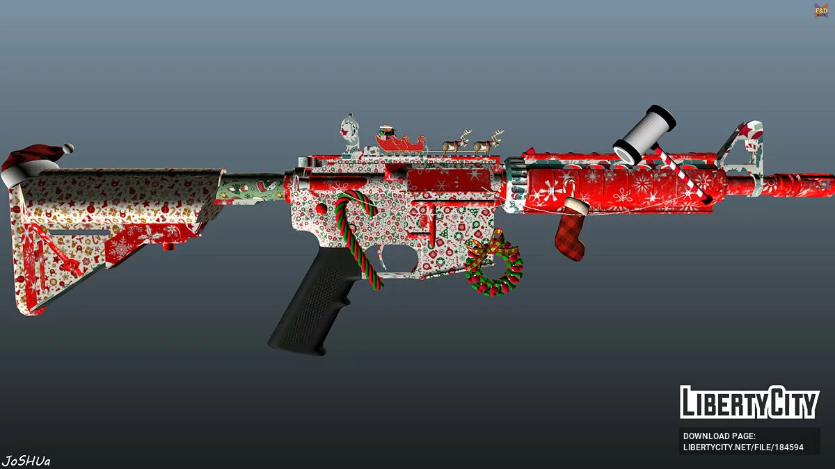 M4A4 на тему Нового Года / GTA 5