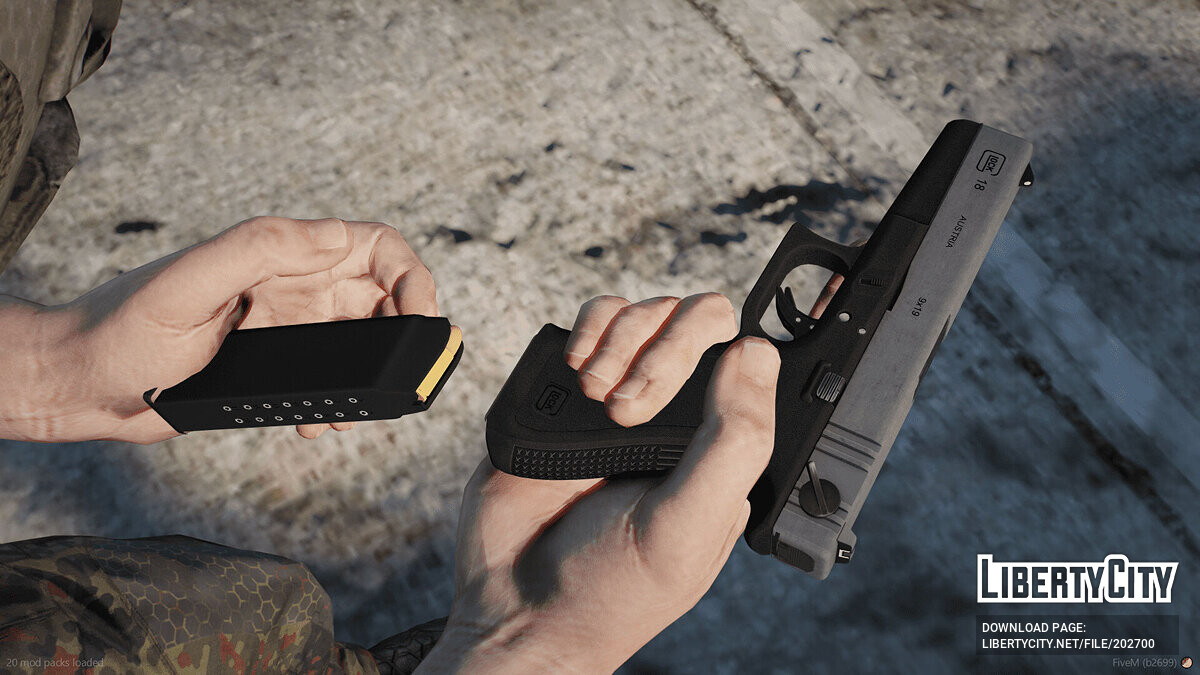 Скачать [RoN] Glock 18 (FiveM + SP) для GTA 5