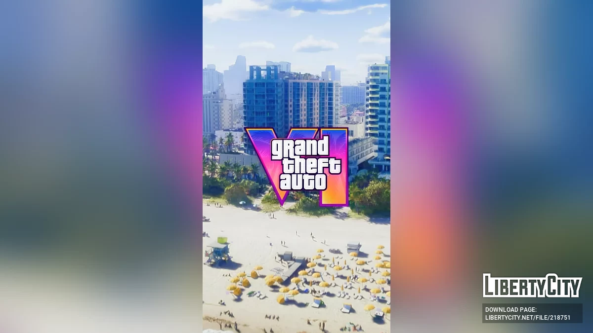 Обои с пляжем Оушен-Бич из трейлера / GTA 6
