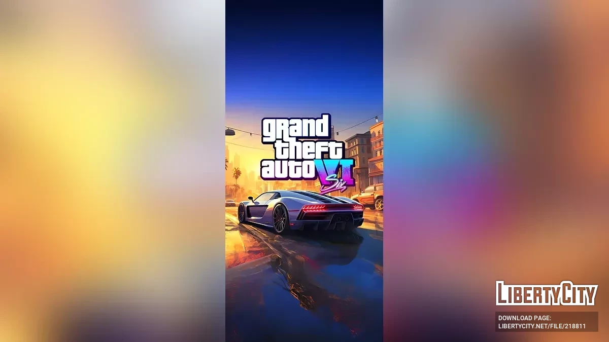 Обои в стиле Grand Theft Auto VI / GTA 6