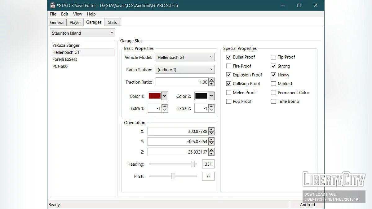Liberty City Stories Save Editor / GTA Liberty City Stories