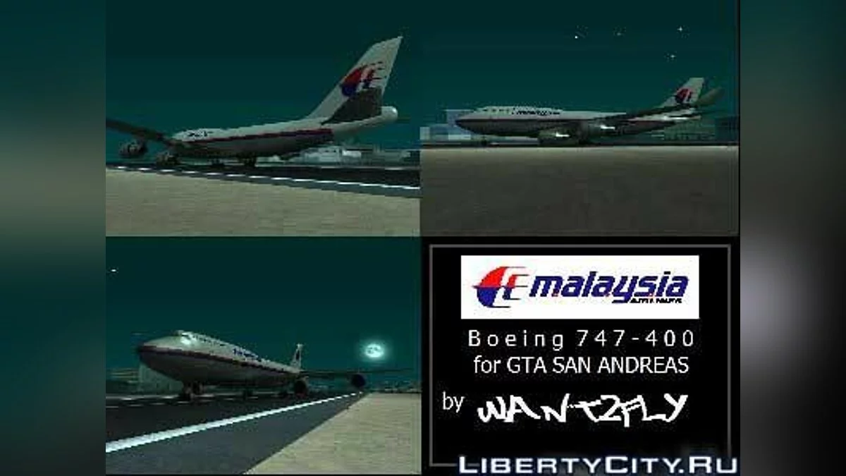Malaysia Airlines B747 400 / GTA San Andreas