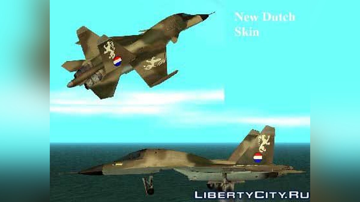 Sukhoi SU-34 Dutch/Nederlandse Skin для GTA San Andreas - Картинка #1