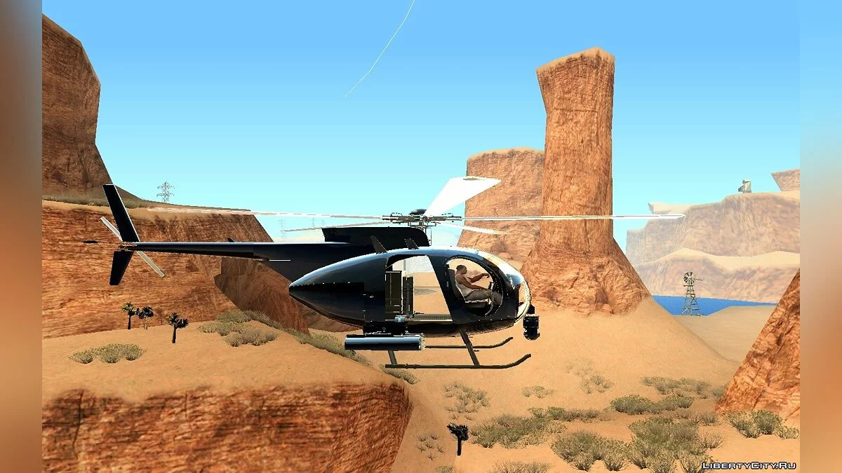 Buzzard Attack Chopper из GTA 5 (V3.0 Final) / GTA San Andreas