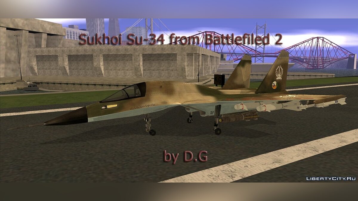 Скачать Су-34 из Battlefield 2 для GTA San Andreas