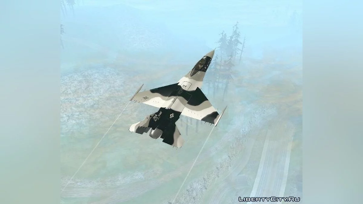 F-16 Aggressor Squadron Alaska - черный камуфляж / GTA San Andreas