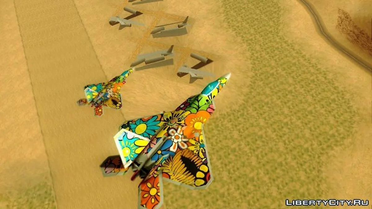 F-22 Raptor Colorful Floral / GTA San Andreas