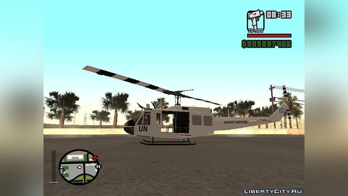 Bell UH-1 Huey United Nations - Военный вертолёт / GTA San Andreas