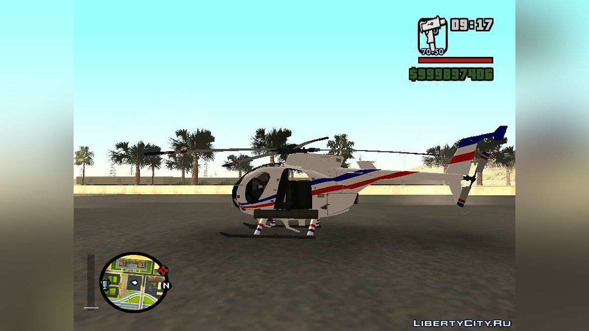 Скачать AH-6J Little Bird GBS News Chopper из Nuclear Strike для GTA San  Andreas