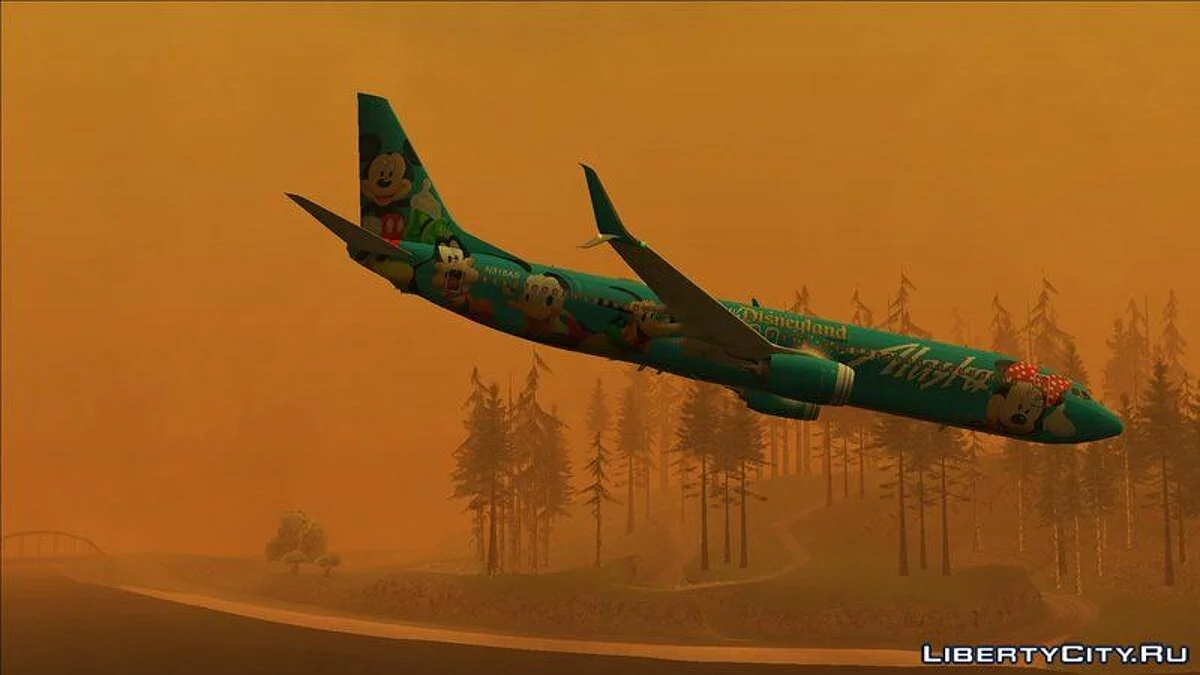 Alaska Airlines 737-900 (Диснейлендовская раскраска) / GTA San Andreas