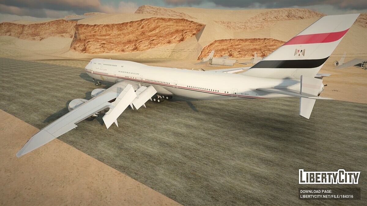 Скачать Boeing 747-8i V2 - Египетский президентский самолет для GTA San  Andreas