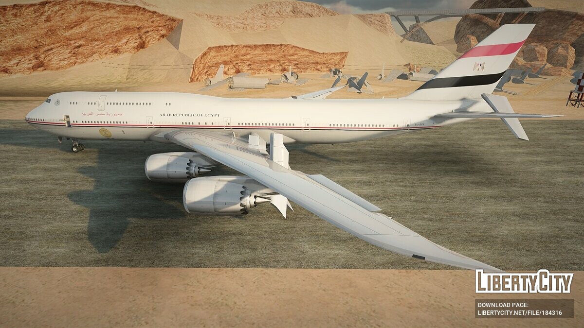 Скачать Boeing 747-8i V2 - Египетский президентский самолет для GTA San  Andreas