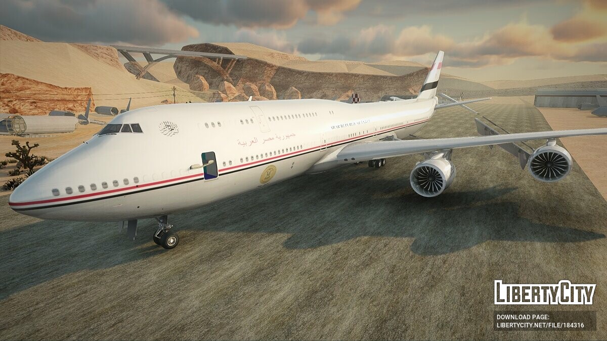 Скачать Boeing 747-8i V2 - Египетский президентский самолет для GTA San  Andreas