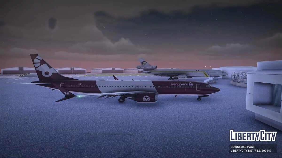 Boeing 737 MAX 9 AeroPeru livery Flying Dolphin / GTA San Andreas