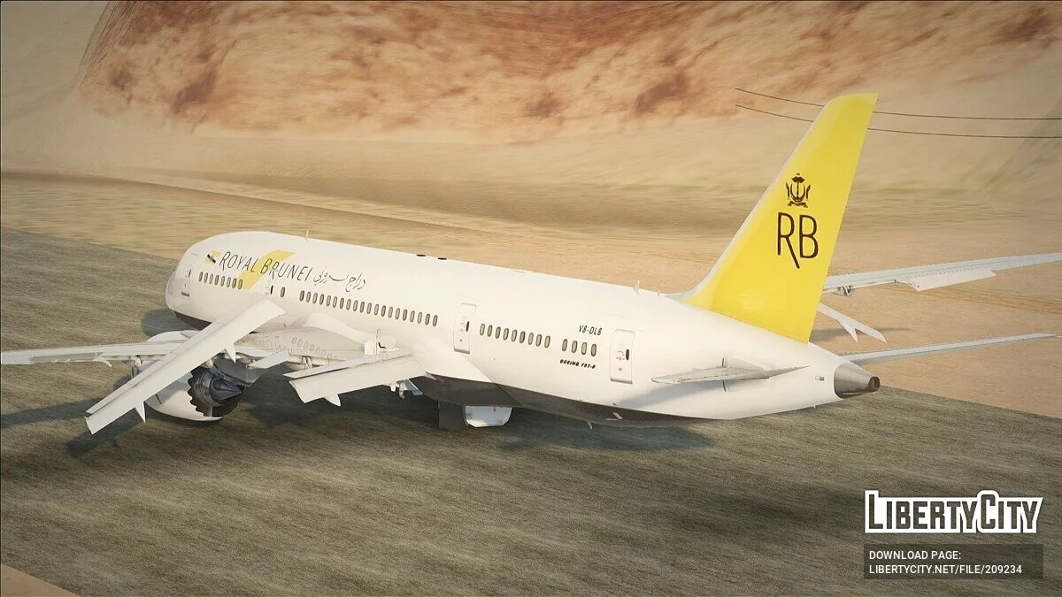 Royal Brunei Airlines Boeing 787-8 / GTA San Andreas