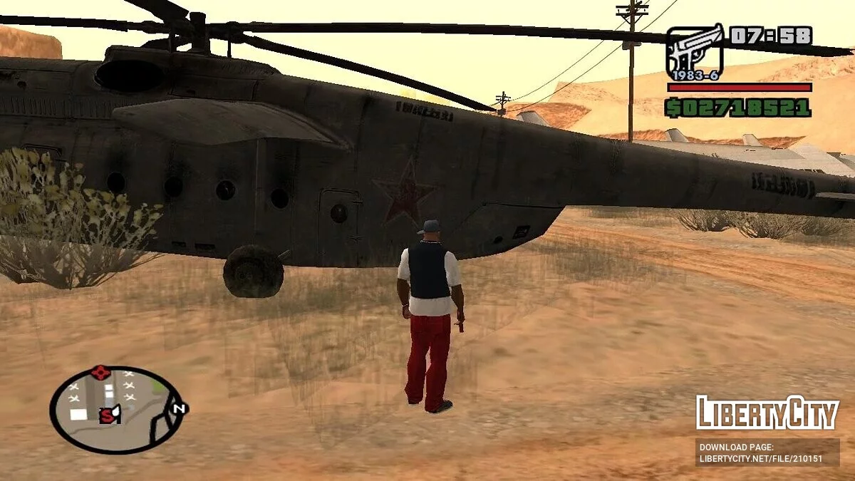 Вертолёты Ми-6 и Ми-2 из STALKER / GTA San Andreas