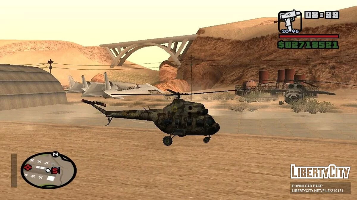 Вертолёты Ми-6 и Ми-2 из STALKER / GTA San Andreas