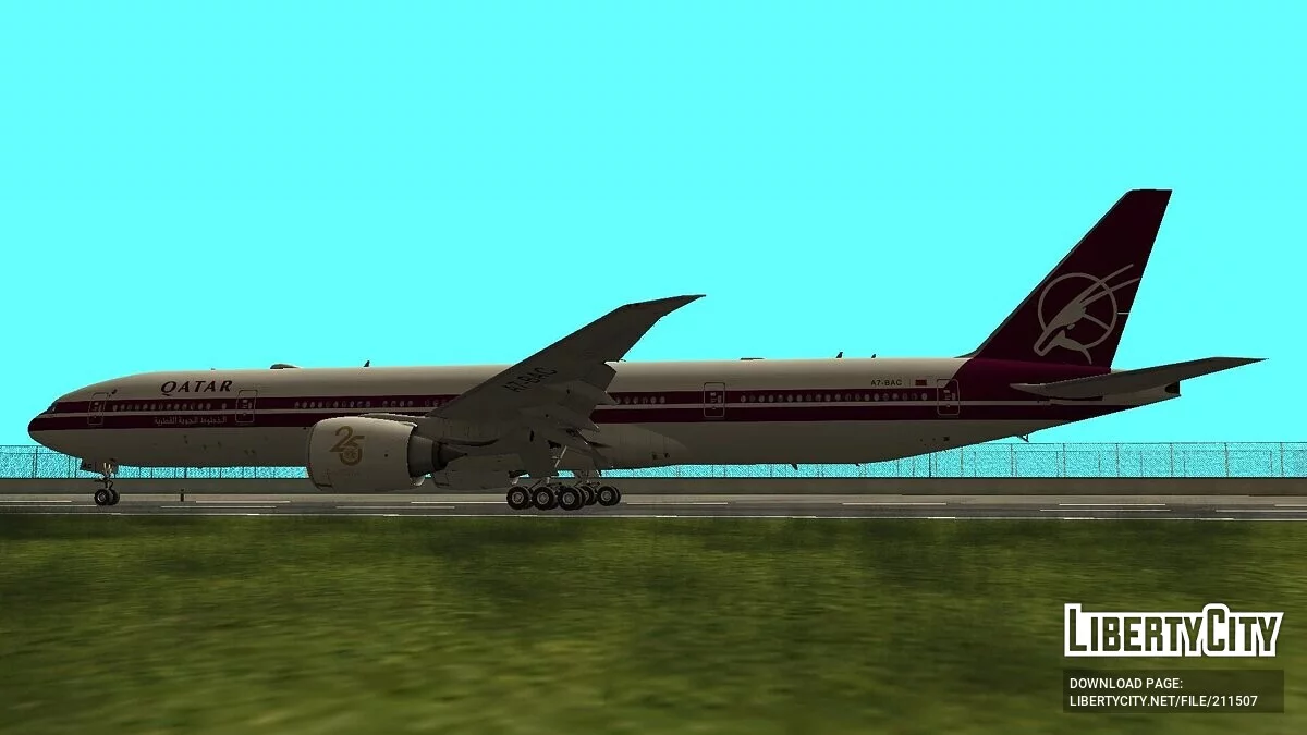 Boeing 777-3DZER A7-BAC [Qatar Airways] / GTA San Andreas